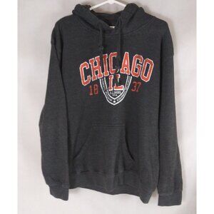 Point Sportswear Men's Dark Gray & Orange Chicago IL Hoodie Size Medium